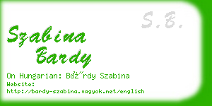 szabina bardy business card